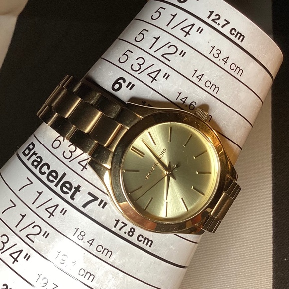 Michael Kors Gold-tone Mini Slim Runway Women’s Watch MK-3512 - Picture 10 of 12